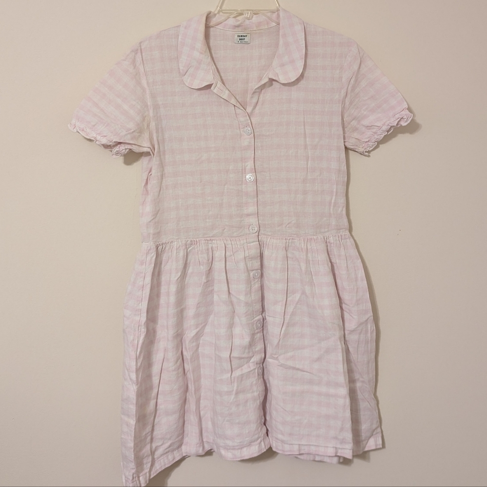Sunday Best Pink & White Dress Size Small